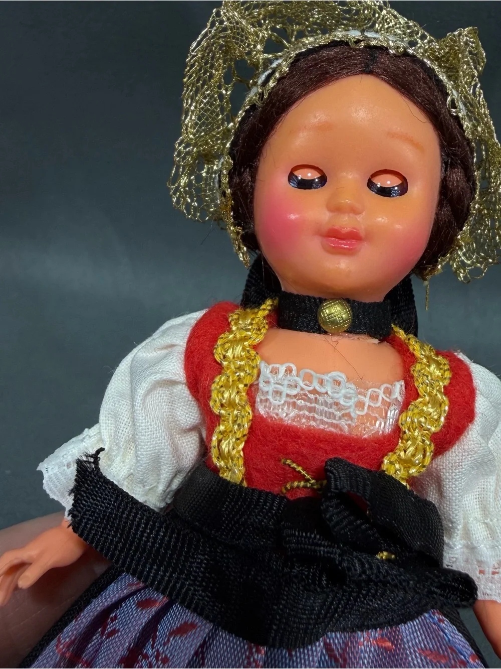Mabo Souvenir Doll Traditional Bavarian Folk Costumed Allgau West Germany 6”